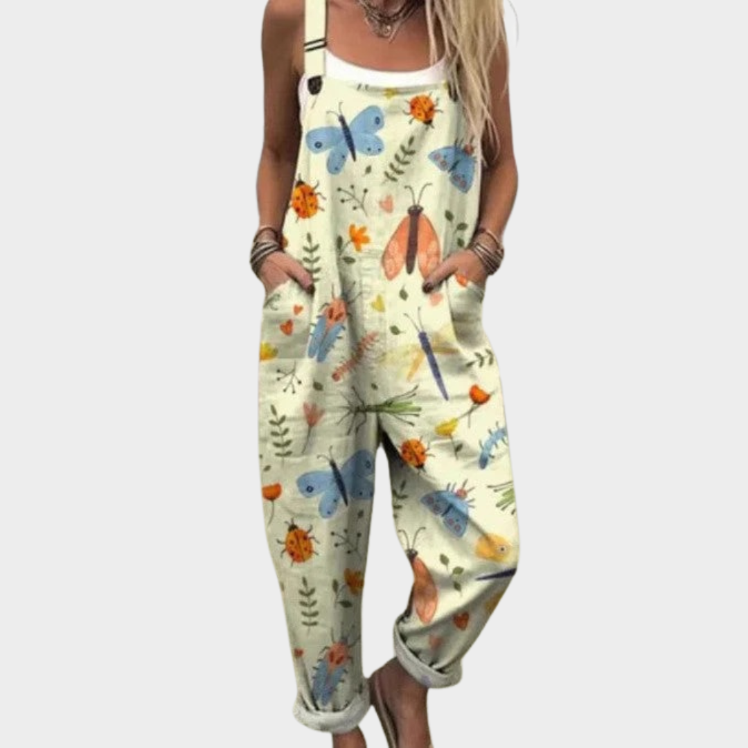 Daniela | Comfortable Printed Dungarees