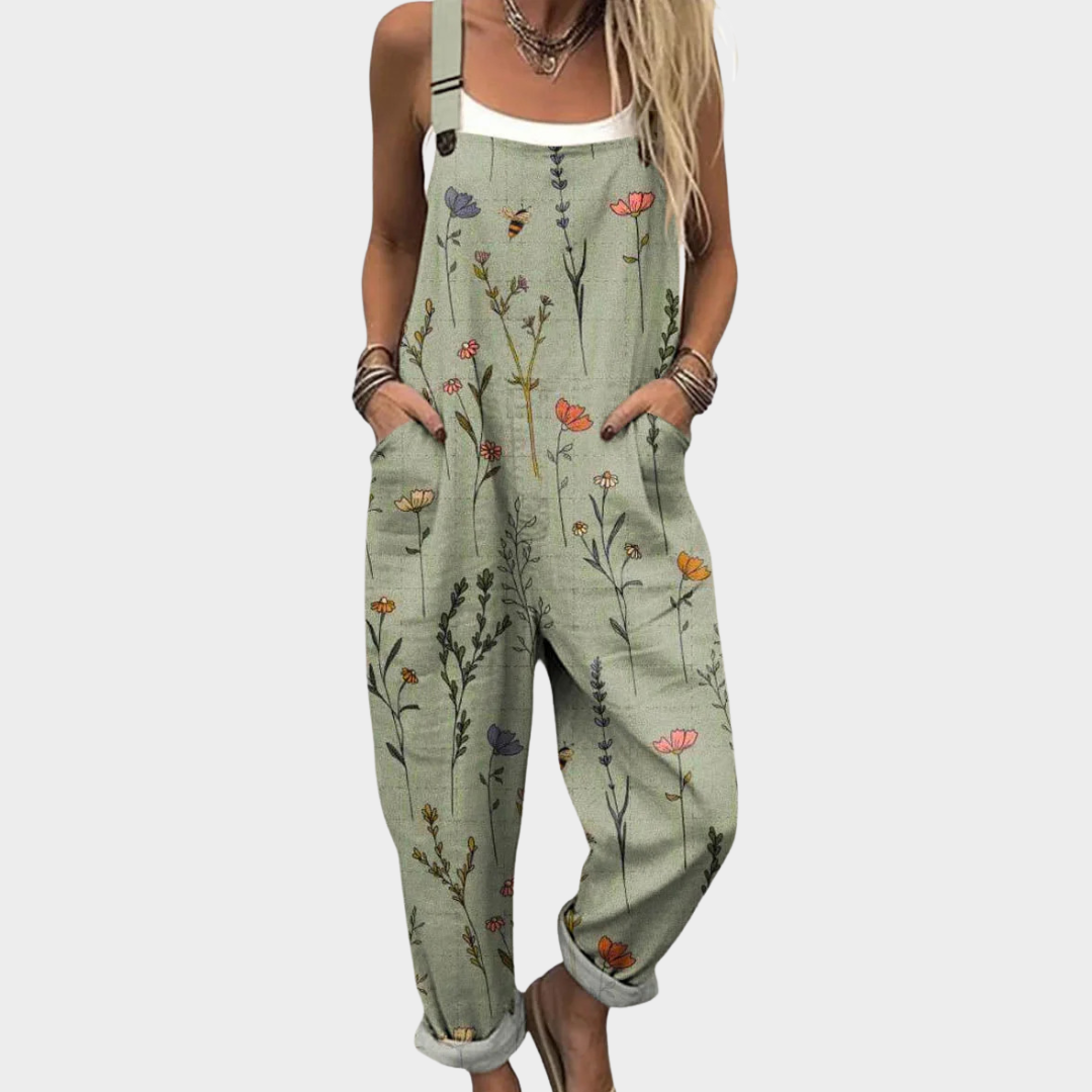 Valentina | Comfortable Printed Dungarees