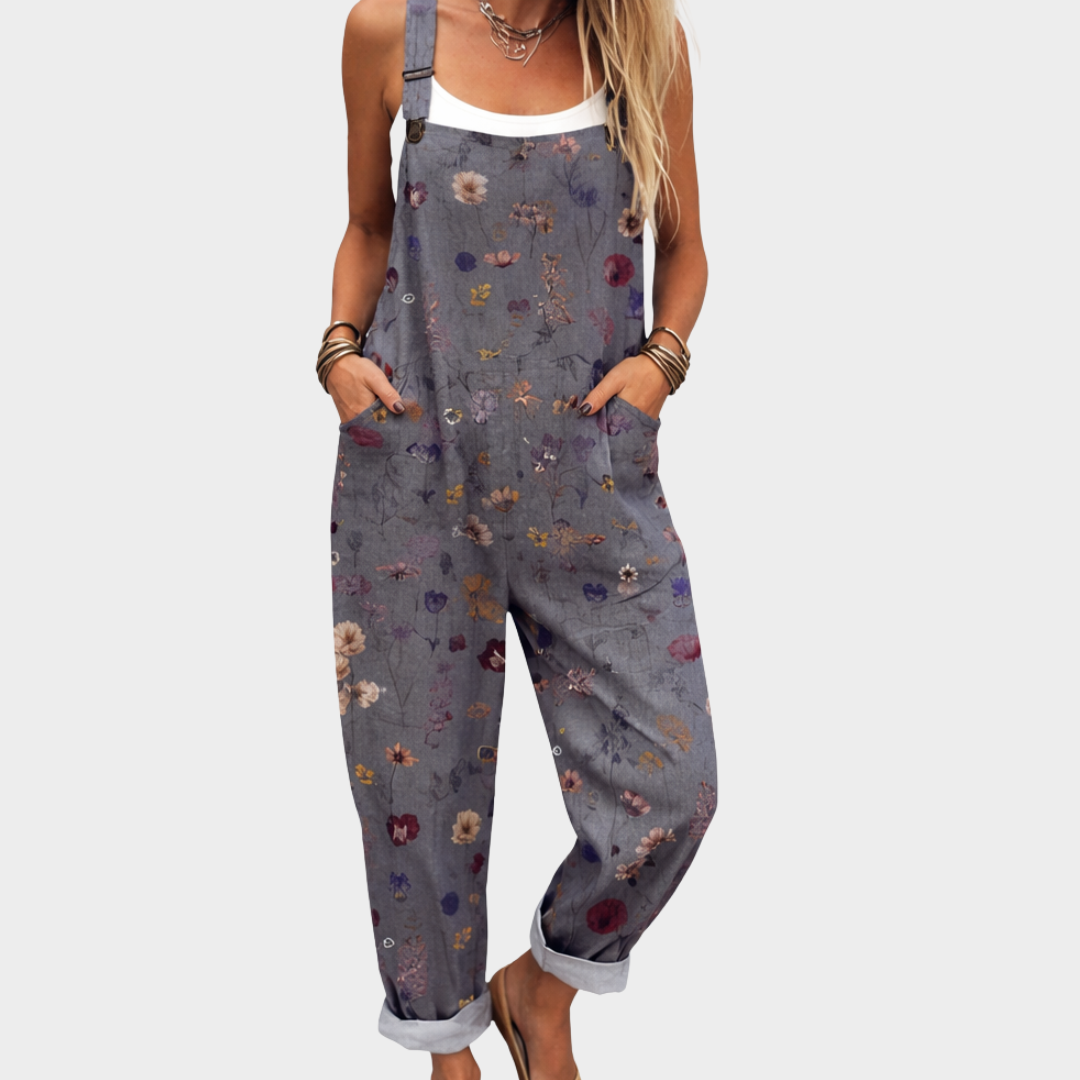 Isabella | Comfortable Printed Dungarees