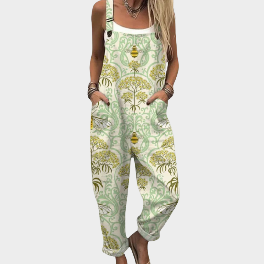 Sara | Comfortable Printed Dungarees