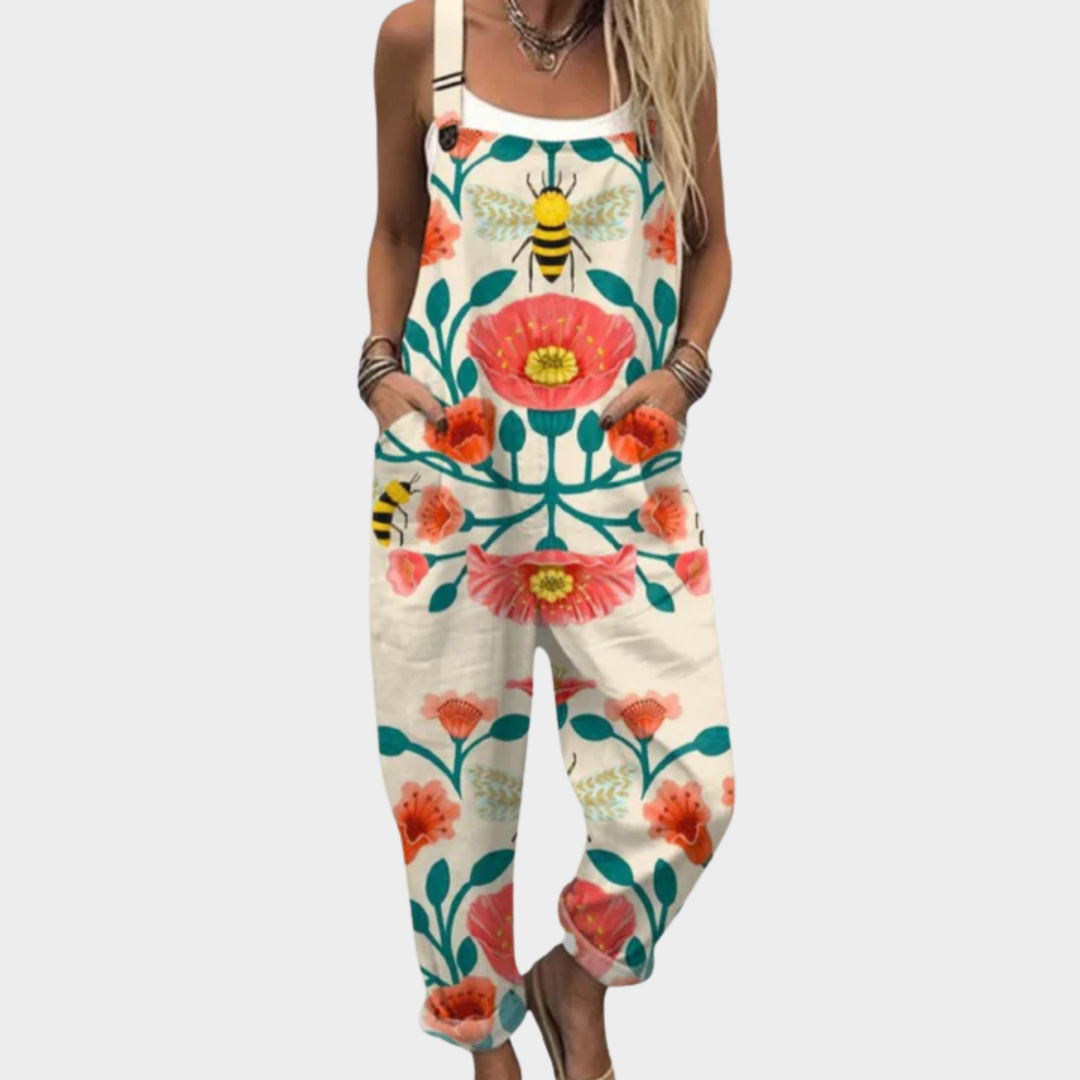 Natalia | Comfortable Printed Dungarees