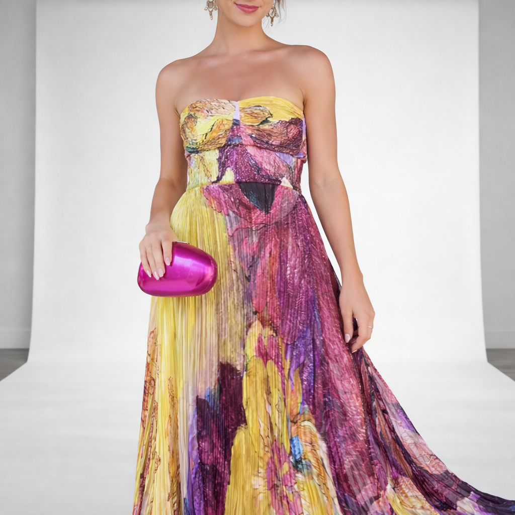 Dress Valentina™ - Pleated that Flatters and Suaviza the Silhouette