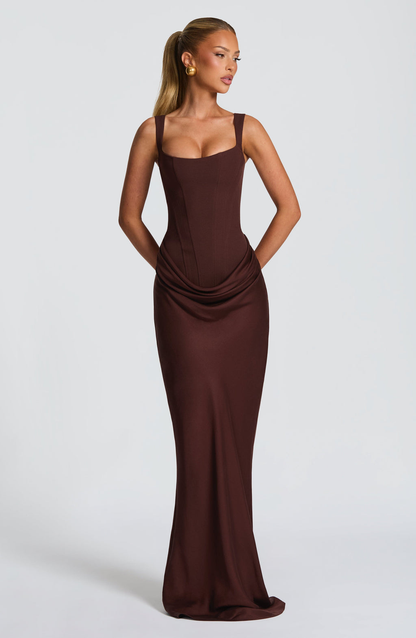 ELENA™ | DRESS MAXI WITH SHAPE OF HOURGLASS OF SAND