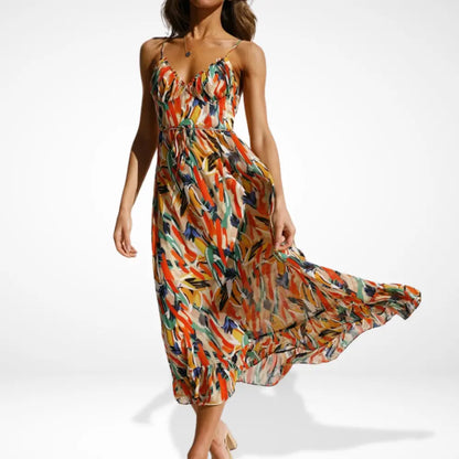 Yamy | Dress midi print with straps