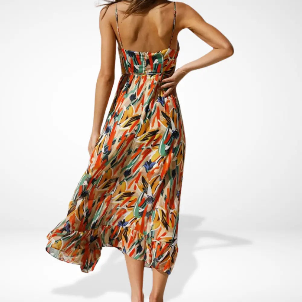 Yamy | Dress midi print with straps