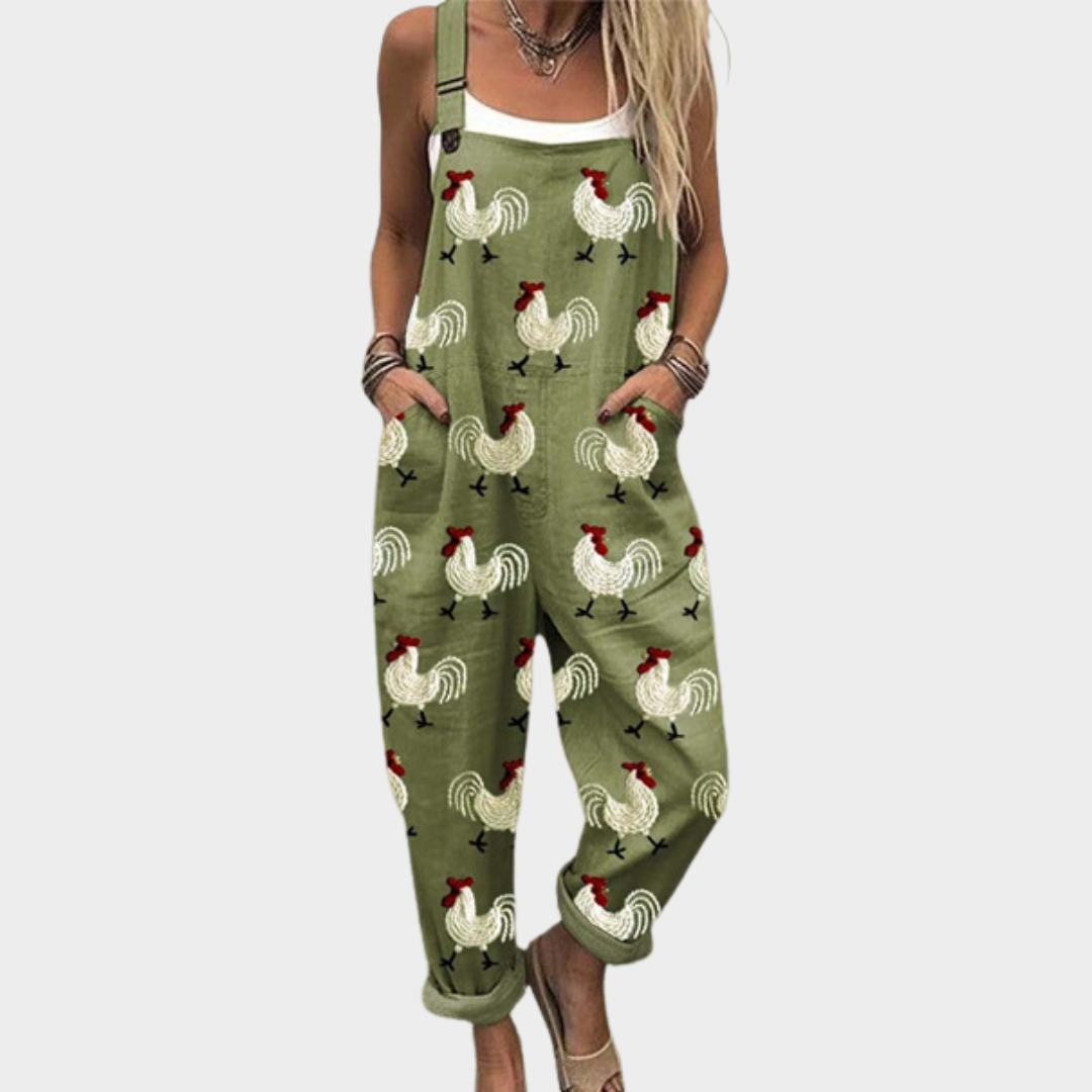 Lucia | Comfortable Printed Dungarees