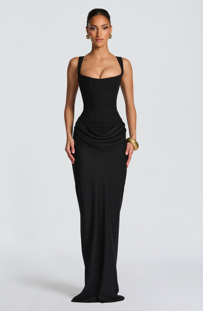 ELENA™ | DRESS MAXI WITH SHAPE OF HOURGLASS OF SAND