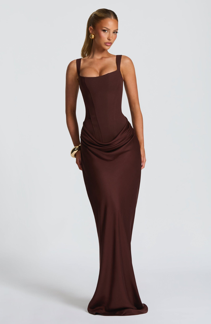 ELENA™ | DRESS MAXI WITH SHAPE OF HOURGLASS OF SAND