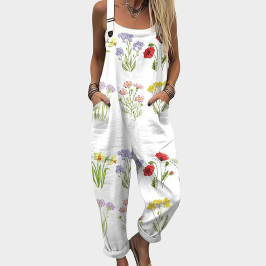 Emilia | Comfortable Printed Dungarees
