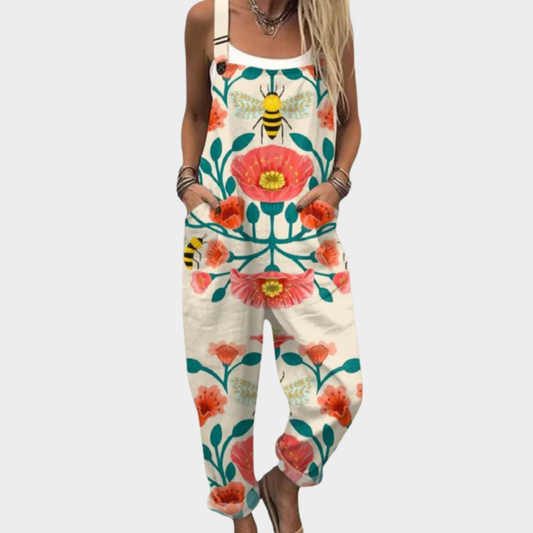 Natalia | Comfortable Printed Dungarees