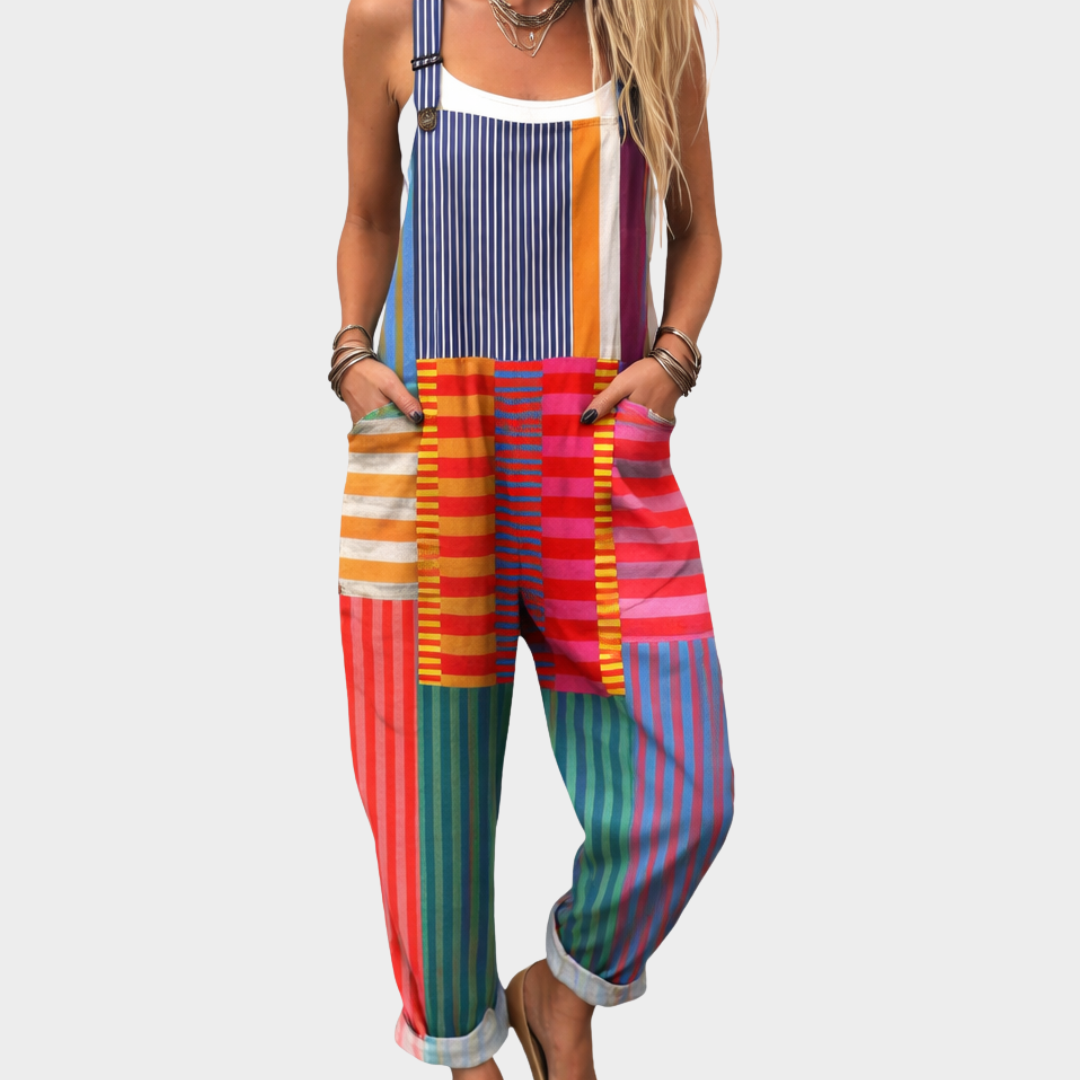 Marina | Comfortable Printed Dungarees