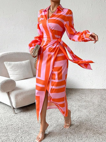 Elvina - Dress Wrap Impreso