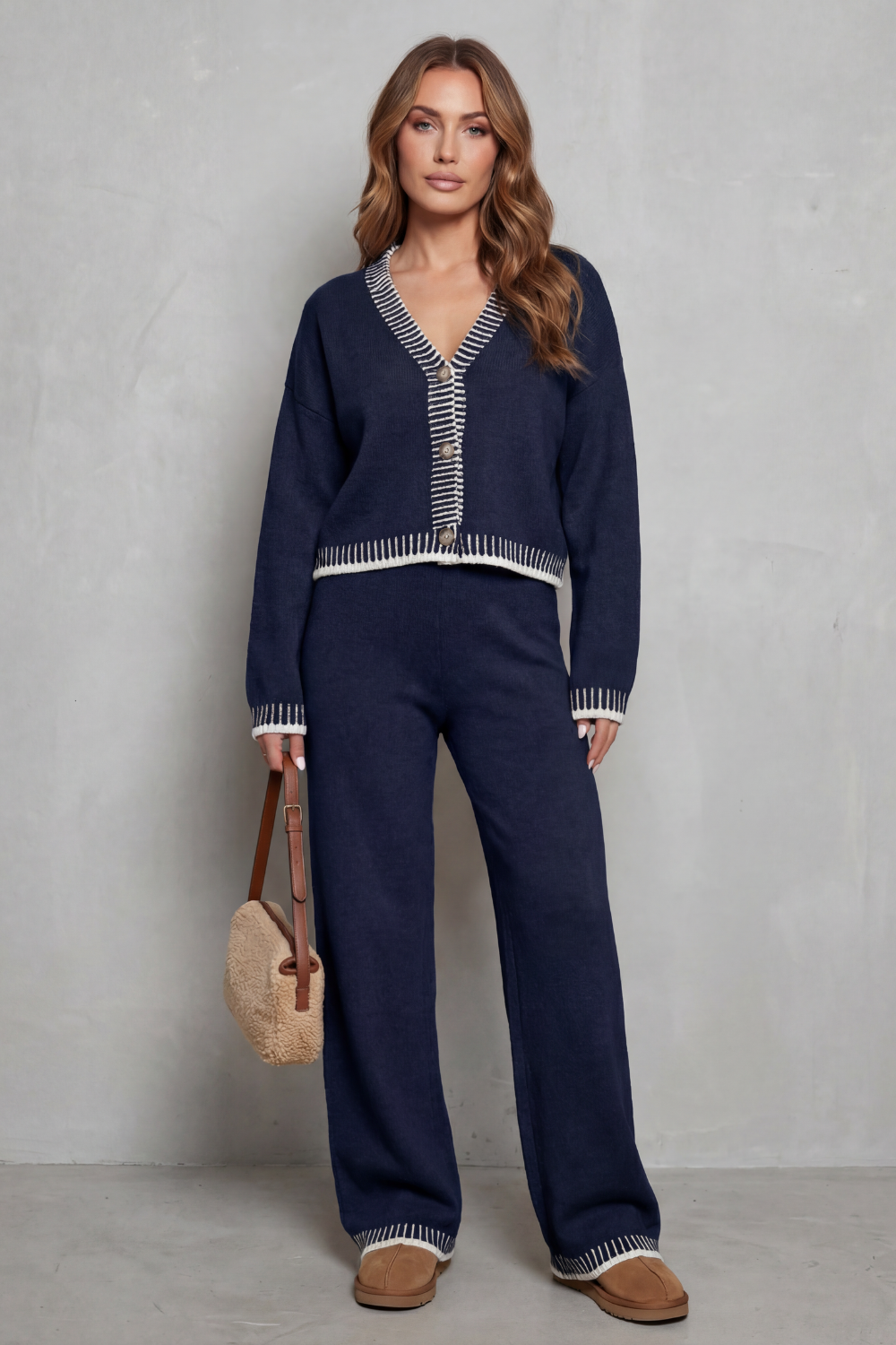 Amelia™ | Set Knit Relaxed with Details in Contraste
