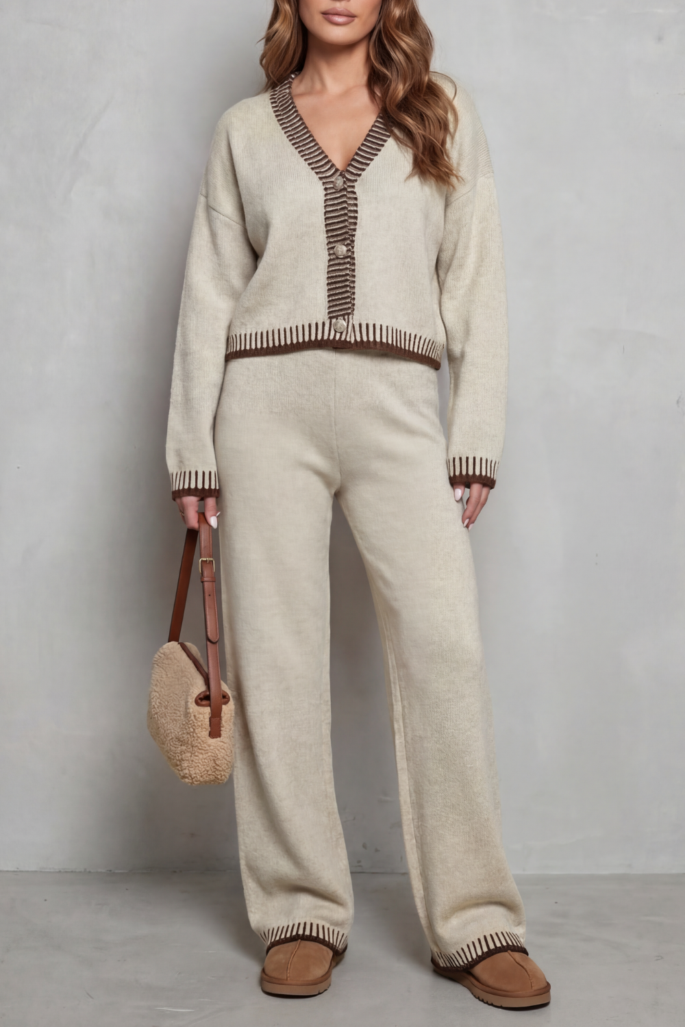 Amelia™ | Set Knit Relaxed with Details in Contraste