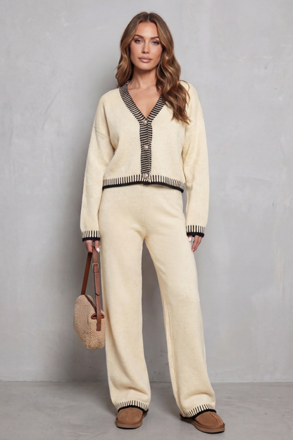 Amelia™ | Set Knit Relaxed with Details in Contraste