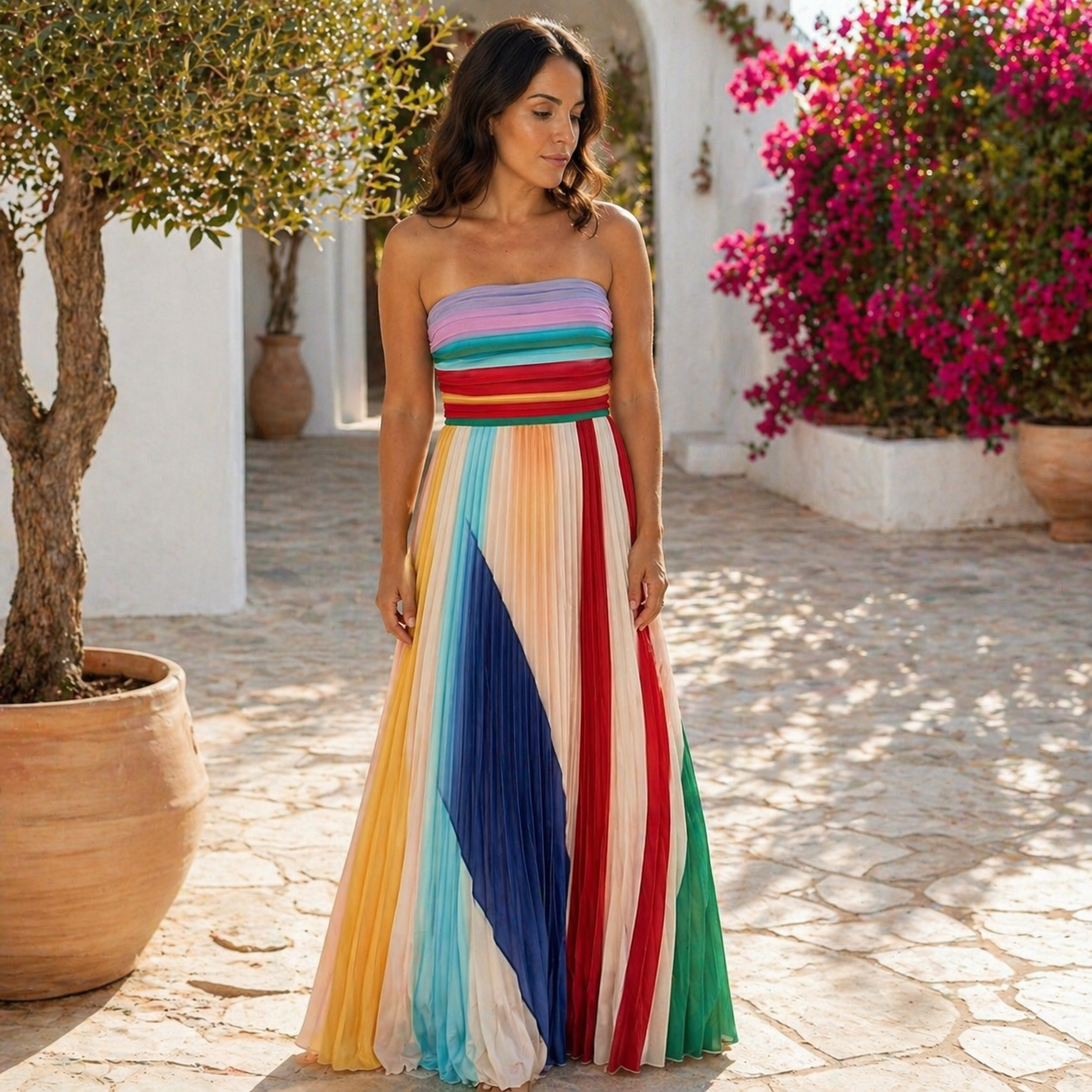 Plain™ | Dress long strapless elegant and sophisticated