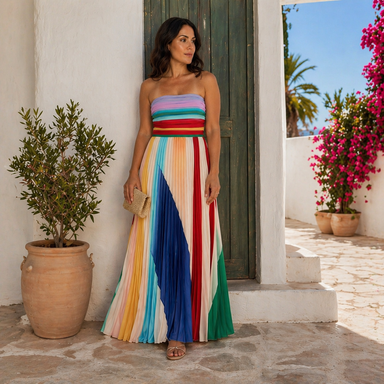 Plain™ | Dress long strapless elegant and sophisticated