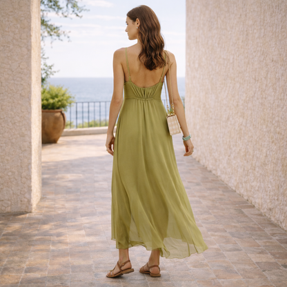 MILÁN™ DRESS | Movement ethereal in green olive