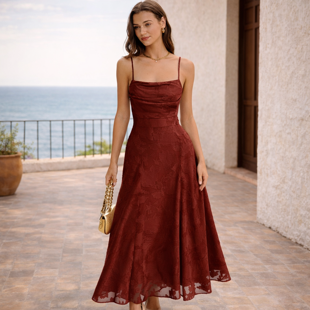 BUGANVILLA™ DRESS | Elegance intense in jacquard floral
