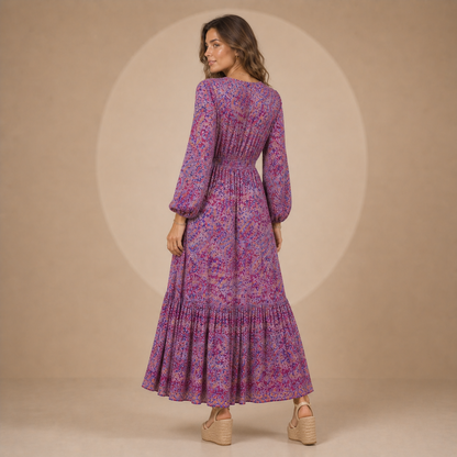 Lucía™ | Dress Maxi Boho with Print Paisley