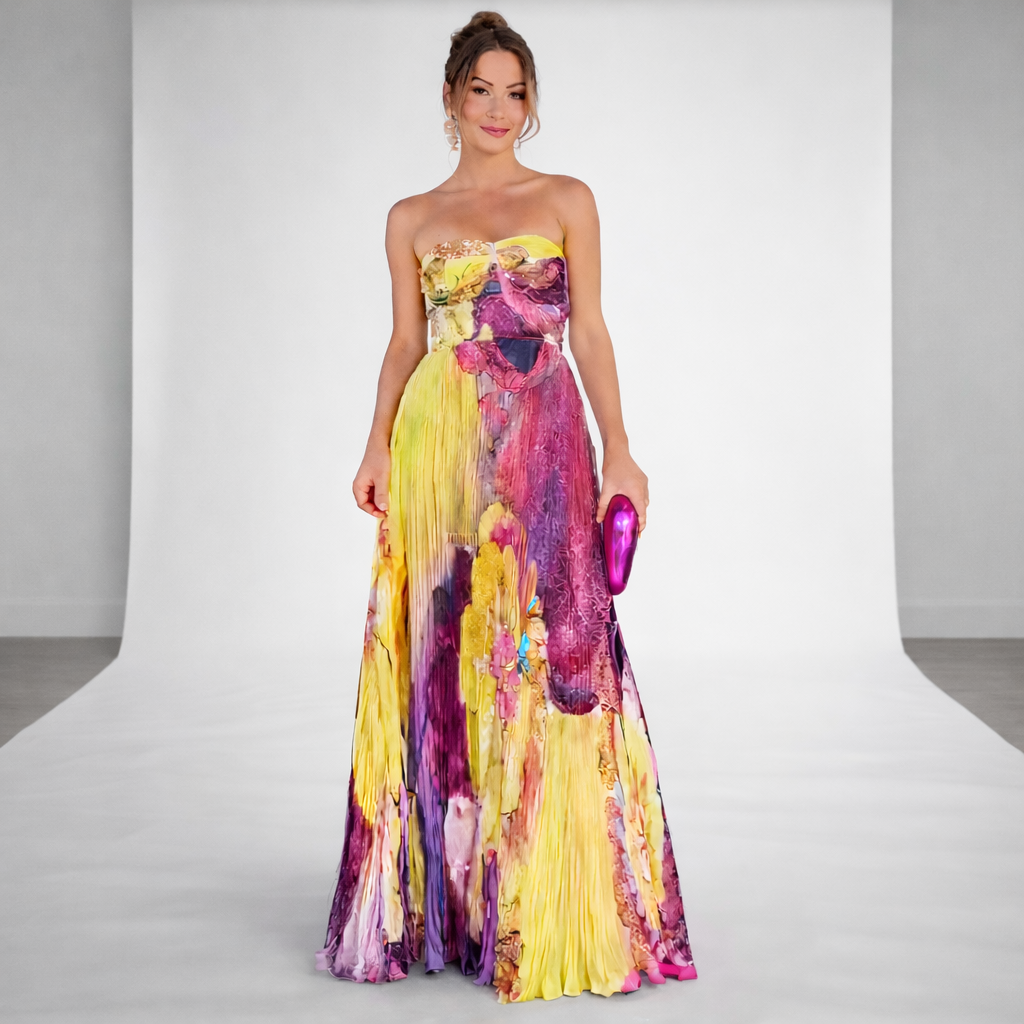 Dress Valentina™ - Pleated that Flatters and Suaviza the Silhouette