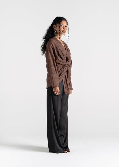 Esme Draped Twist Blouse
