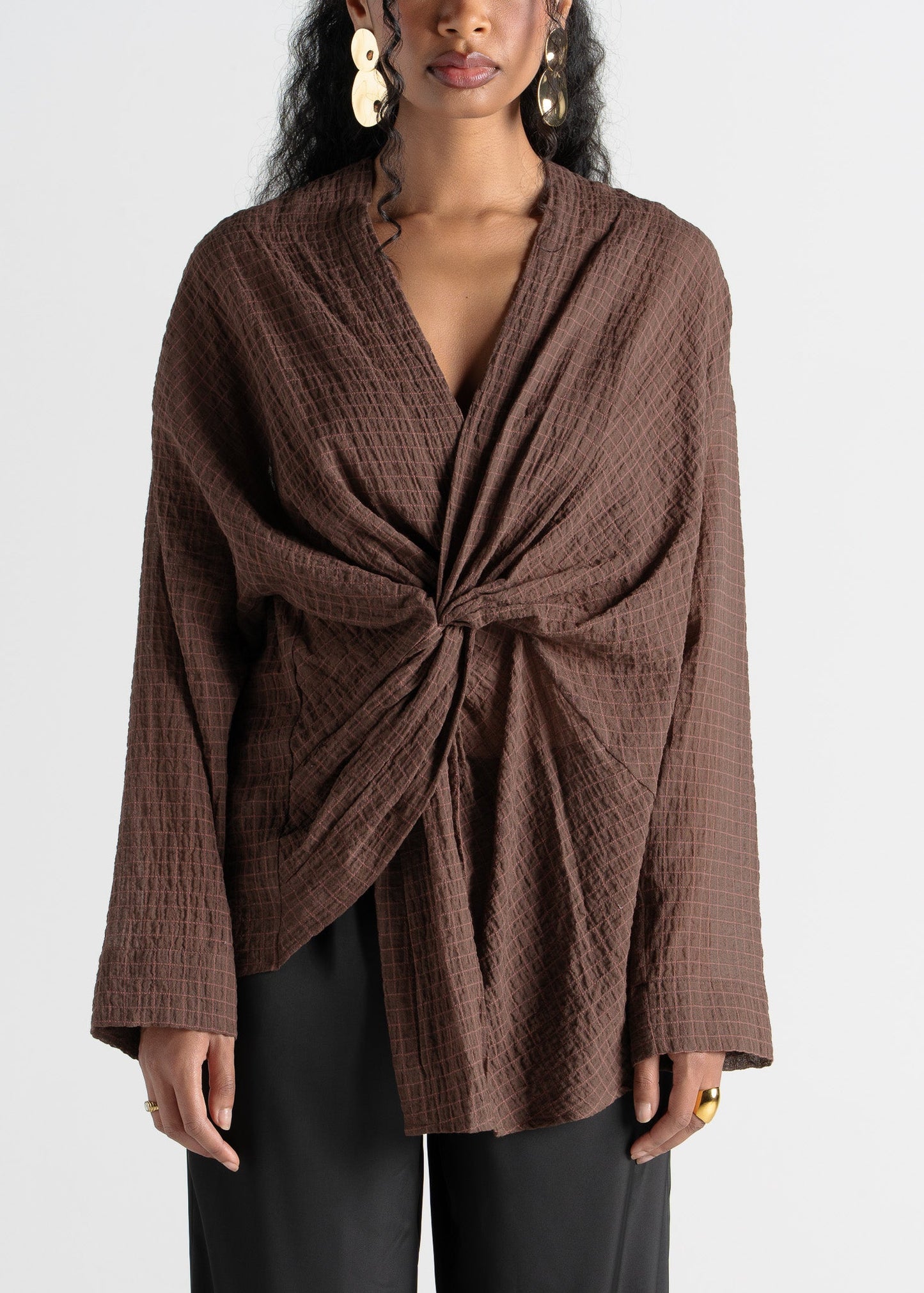 Esme Draped Twist Blouse