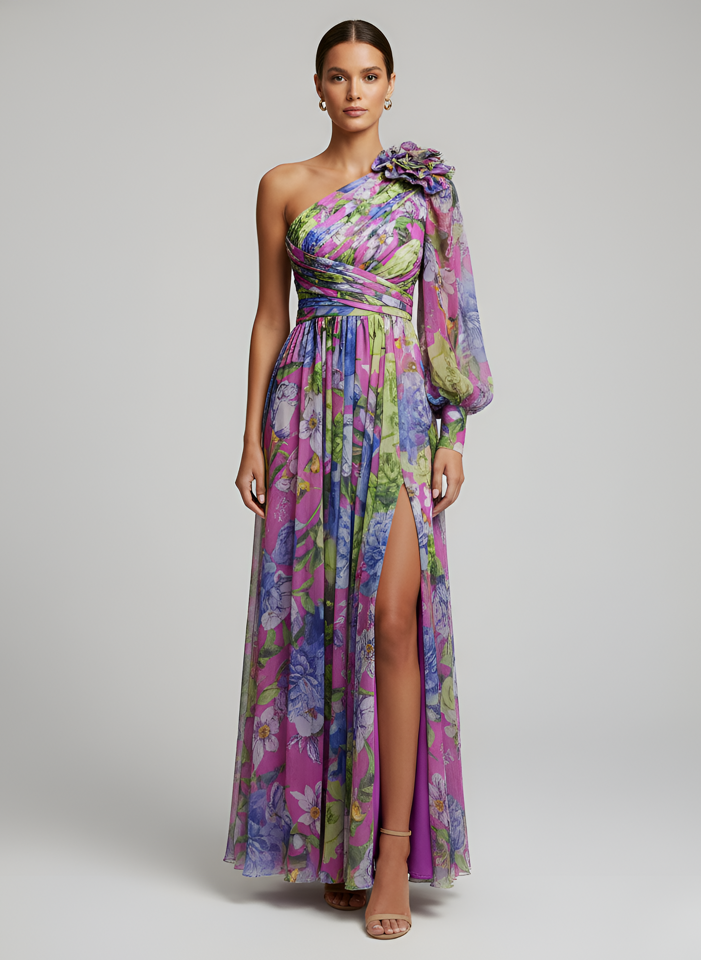 Daniela™ | Dress Floral Asymmetric of Impacto