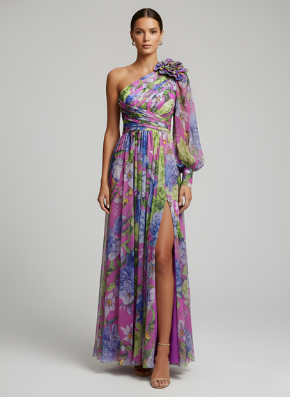 Daniela™ | Dress Floral Asymmetric of Impacto
