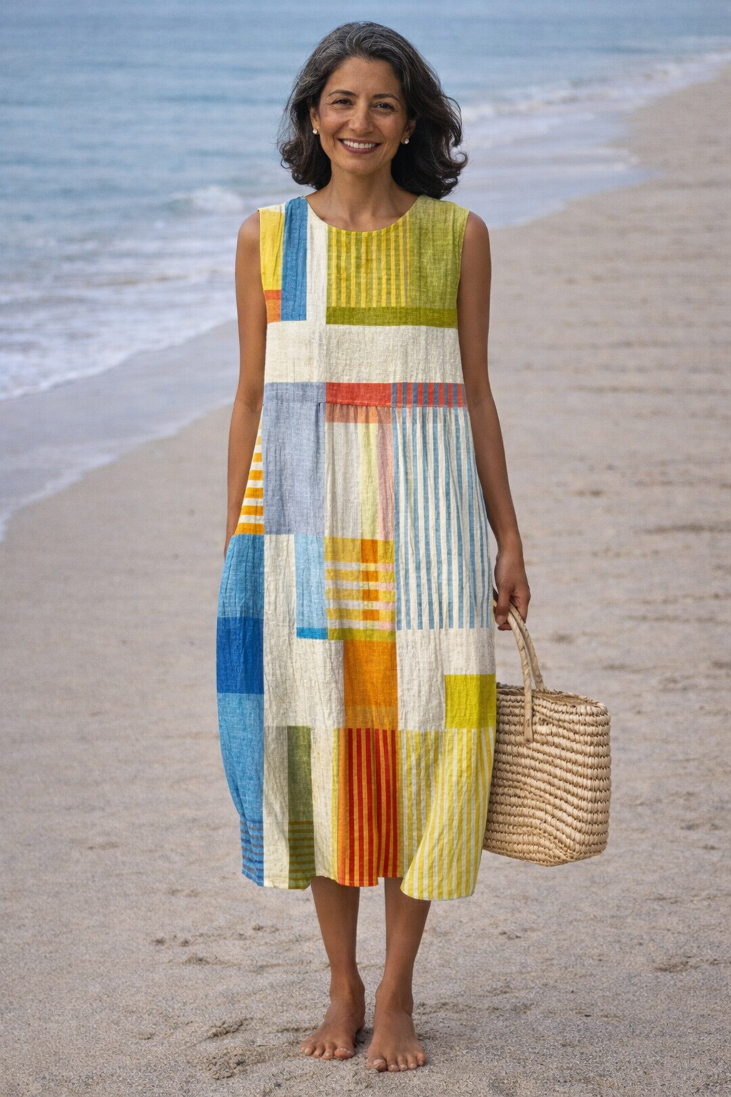 Eva | Dress Midi Geométrico