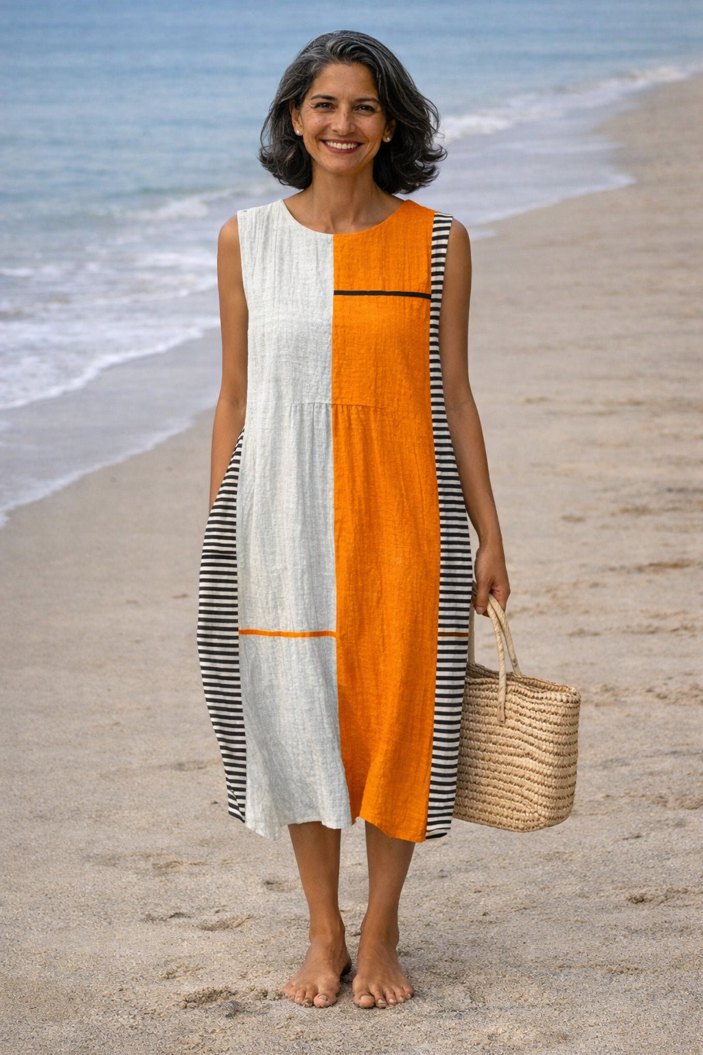 Maya | Dress Midi to Stripes