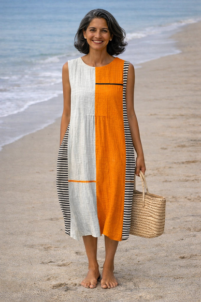 Maya | Dress Midi to Stripes