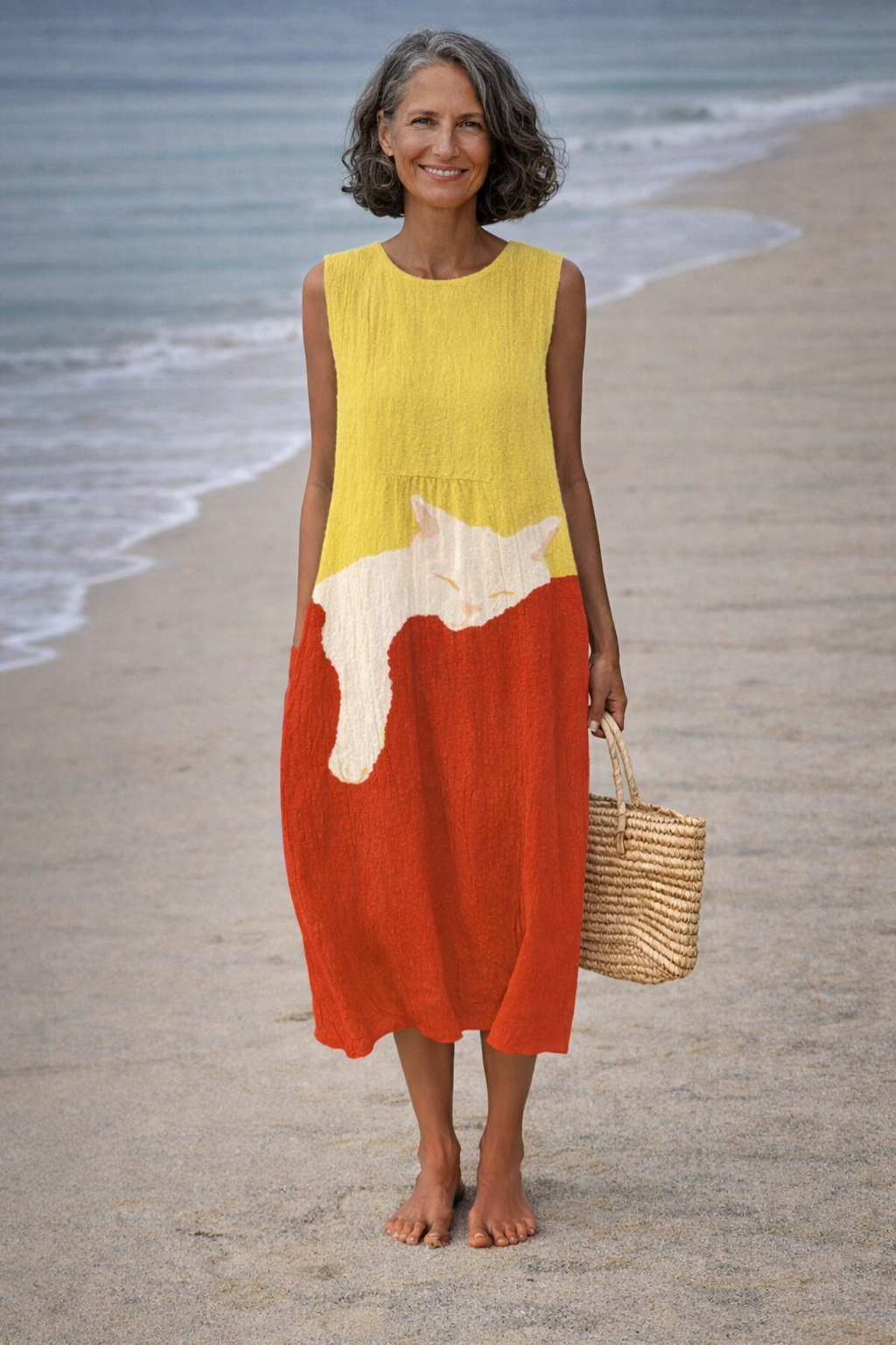 Carolina | Dress with with cat pretty