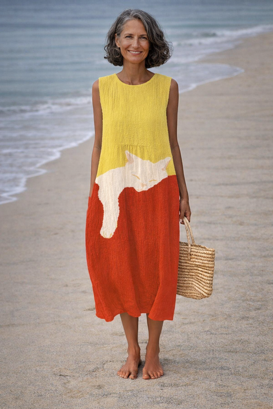 Carolina | Dress with with cat pretty