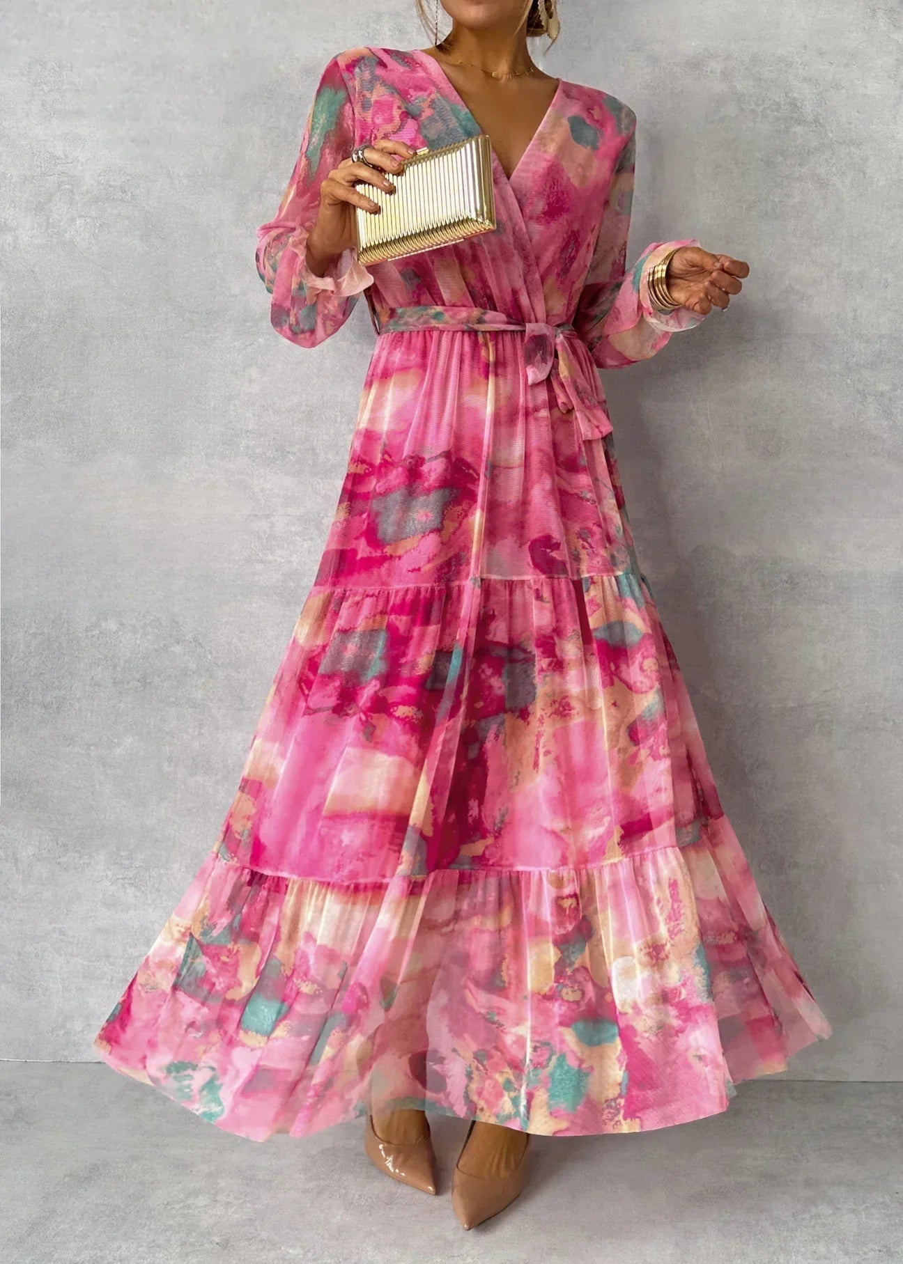 Dress Wrap with Print Floral