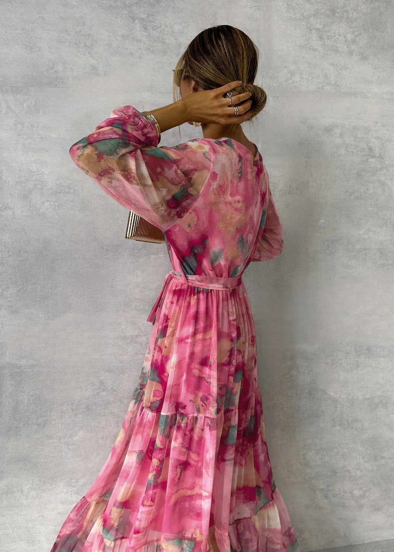 Dress Wrap with Print Floral