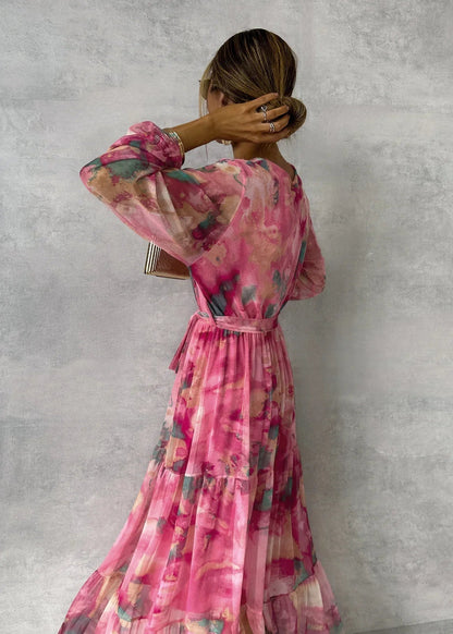 Dress Wrap with Print Floral