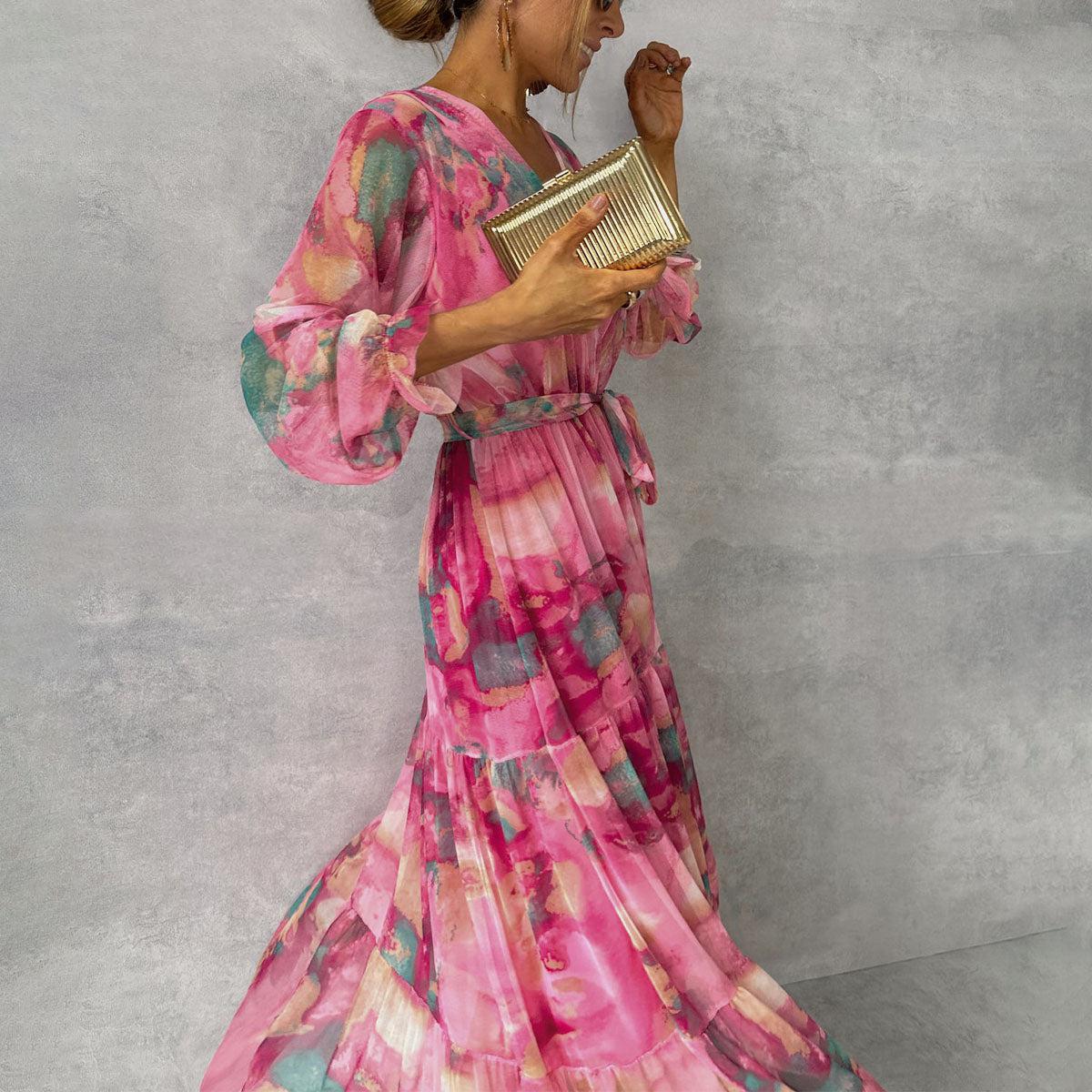 Dress Wrap with Print Floral