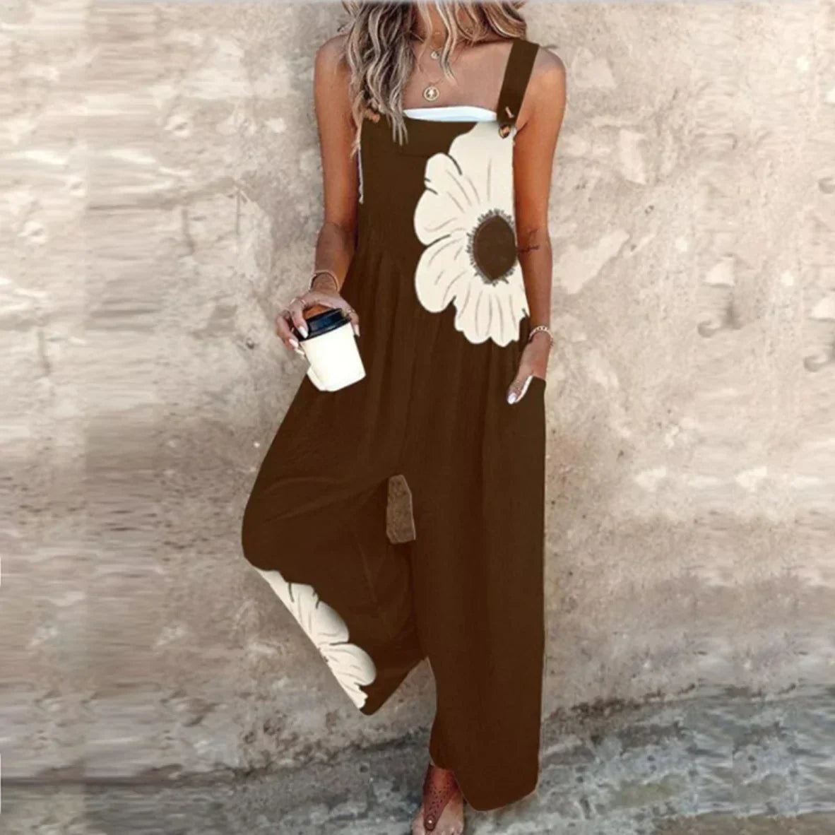 Sofìa | Comfortable Printed Dungarees