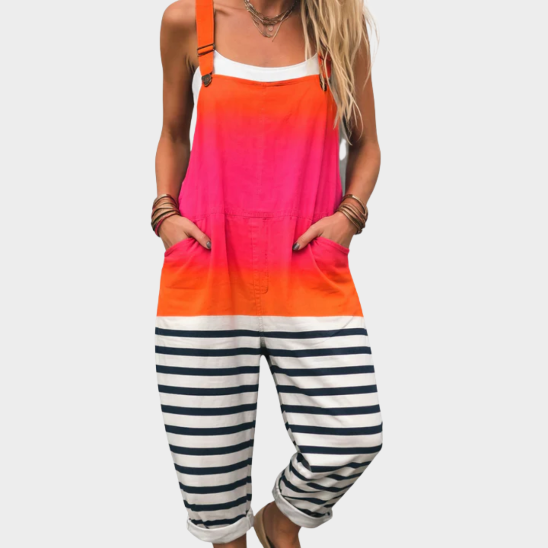 Elena | Comfortable Printed Dungarees