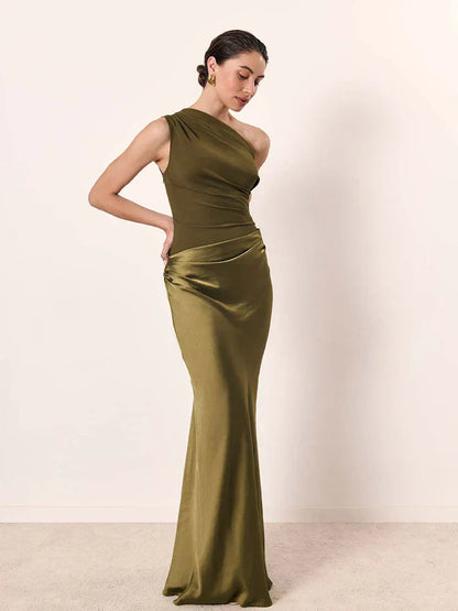 Dress Maxi with Culpabilidad in Satin