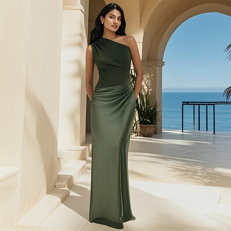 Dress Maxi with Culpabilidad in Satin