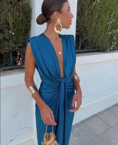 Dress Pleated Elegant
