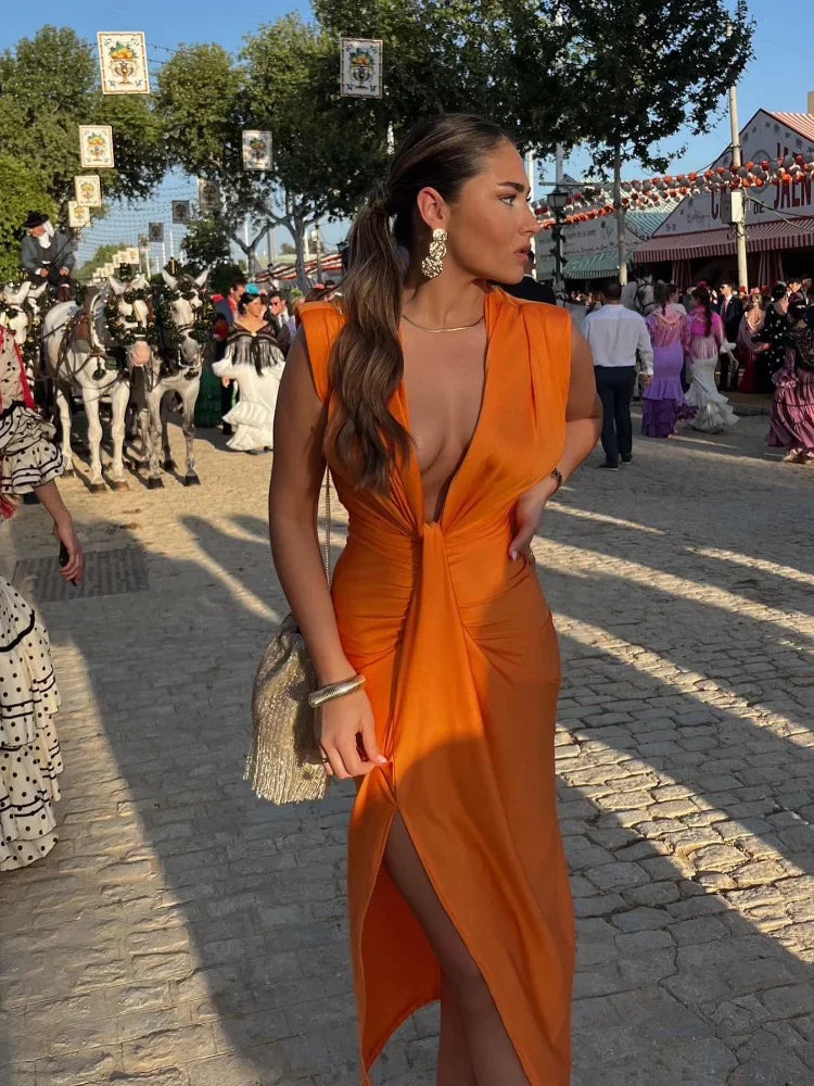 Dress Pleated Elegant
