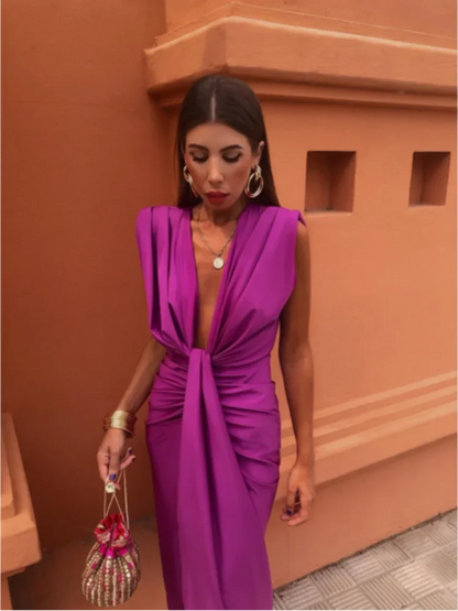 Dress Pleated Elegant