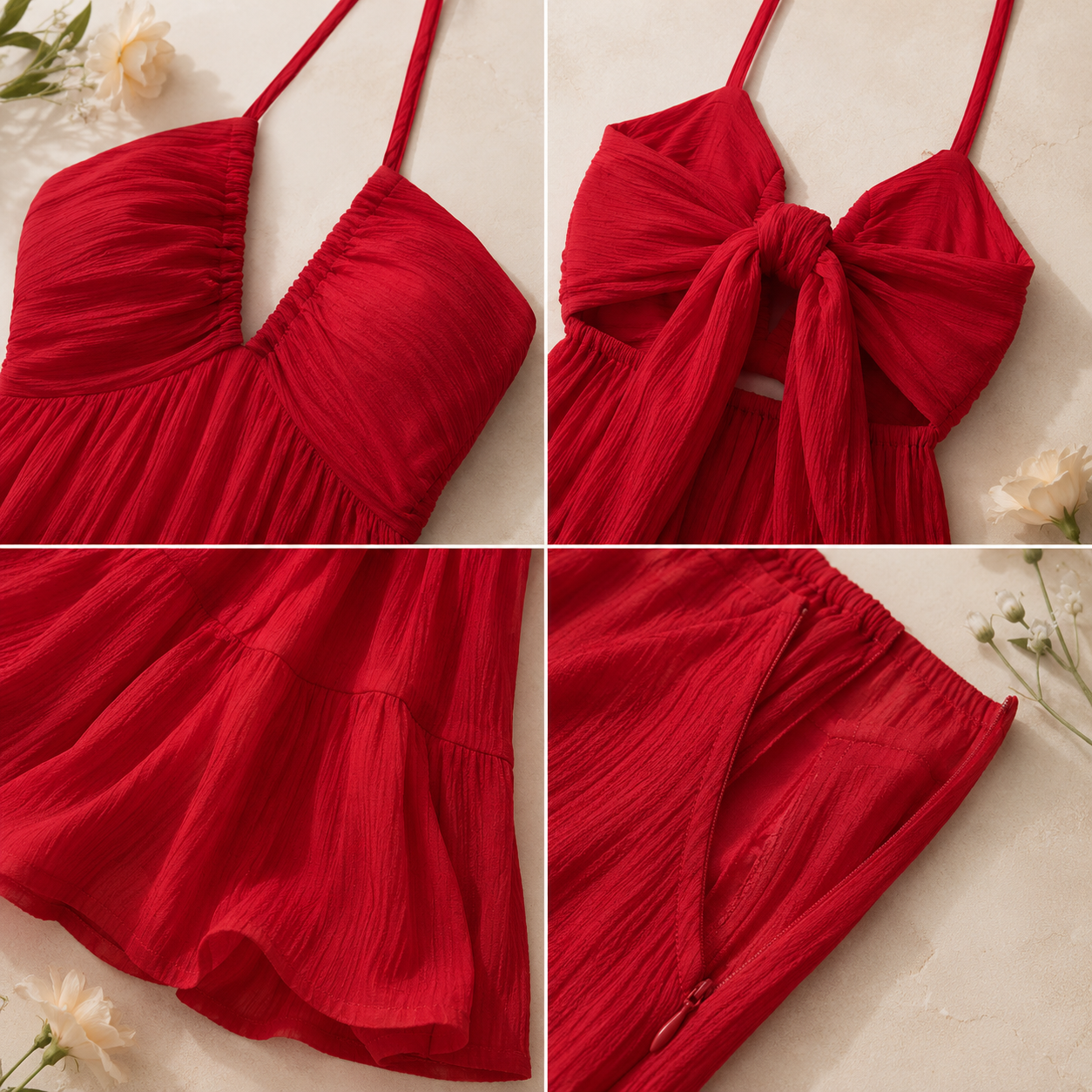 Luna Backless Halter Maxi Dress