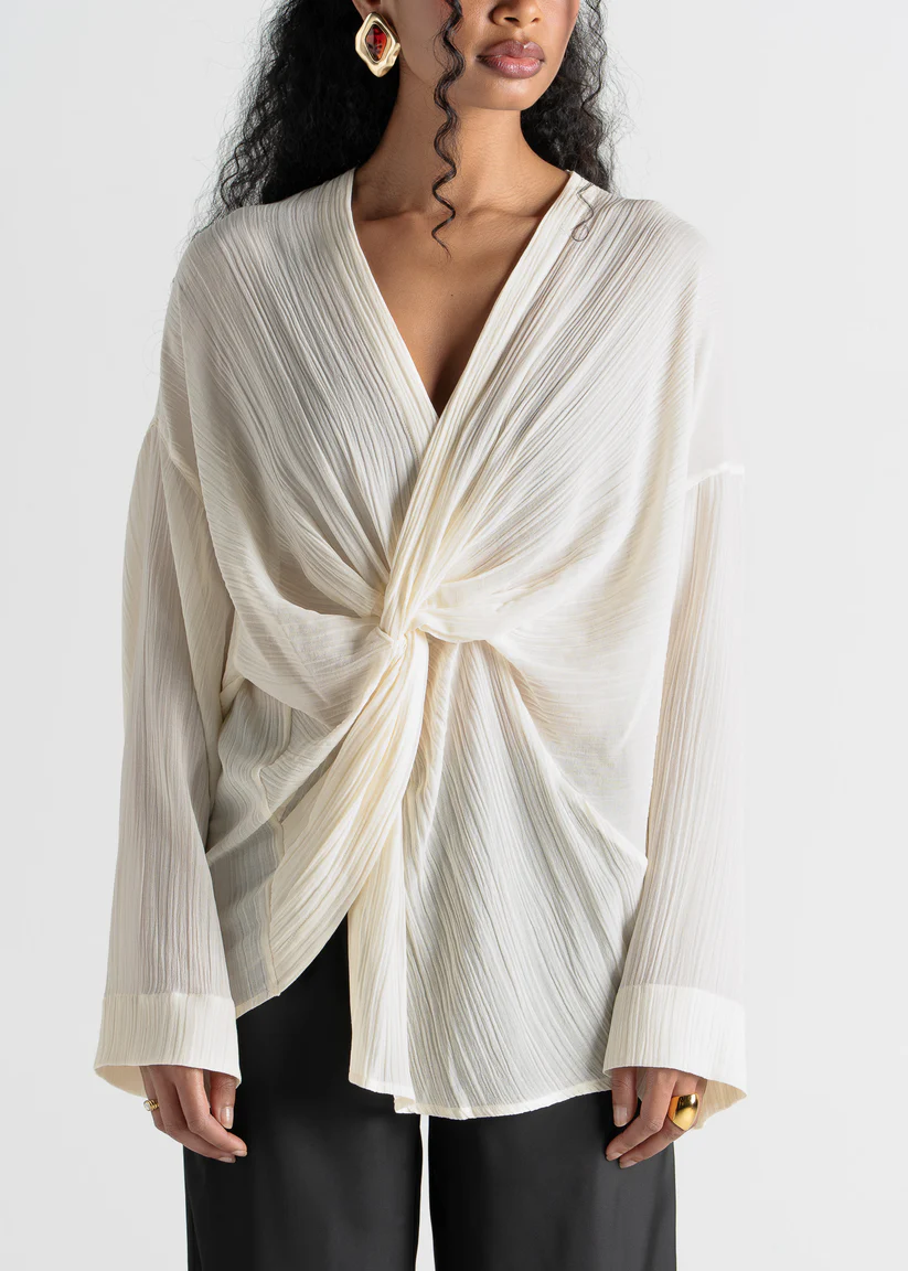 Esme Draped Twist Blouse