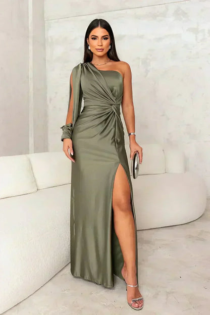 Gil™ Dress | Elegance flowing of one-shoulder