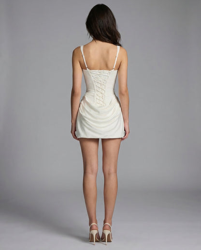 Espe™ | Structured Mini Dress with Corset Effect