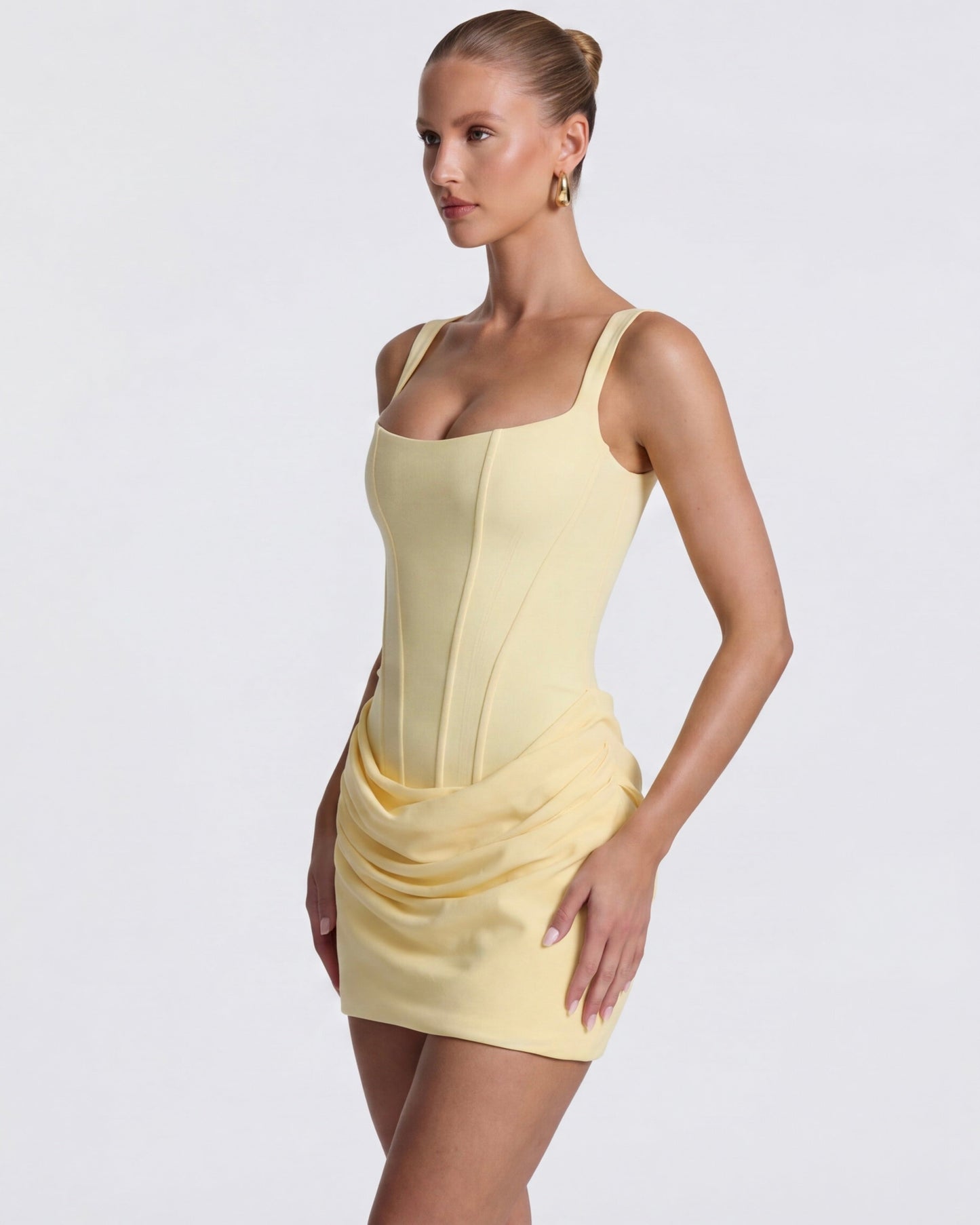 Espe™ | Structured Mini Dress with Corset Effect